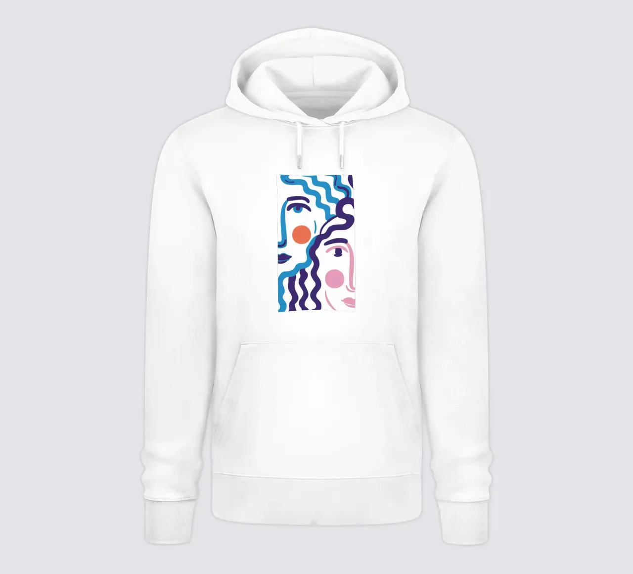 Ritratto a linee ondulate felpa con cappuccio da Line Fable