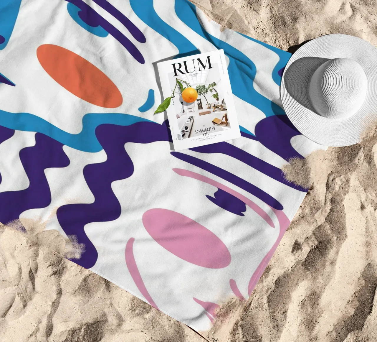 Ritratto a linee ondulate telo mare da Line Fable