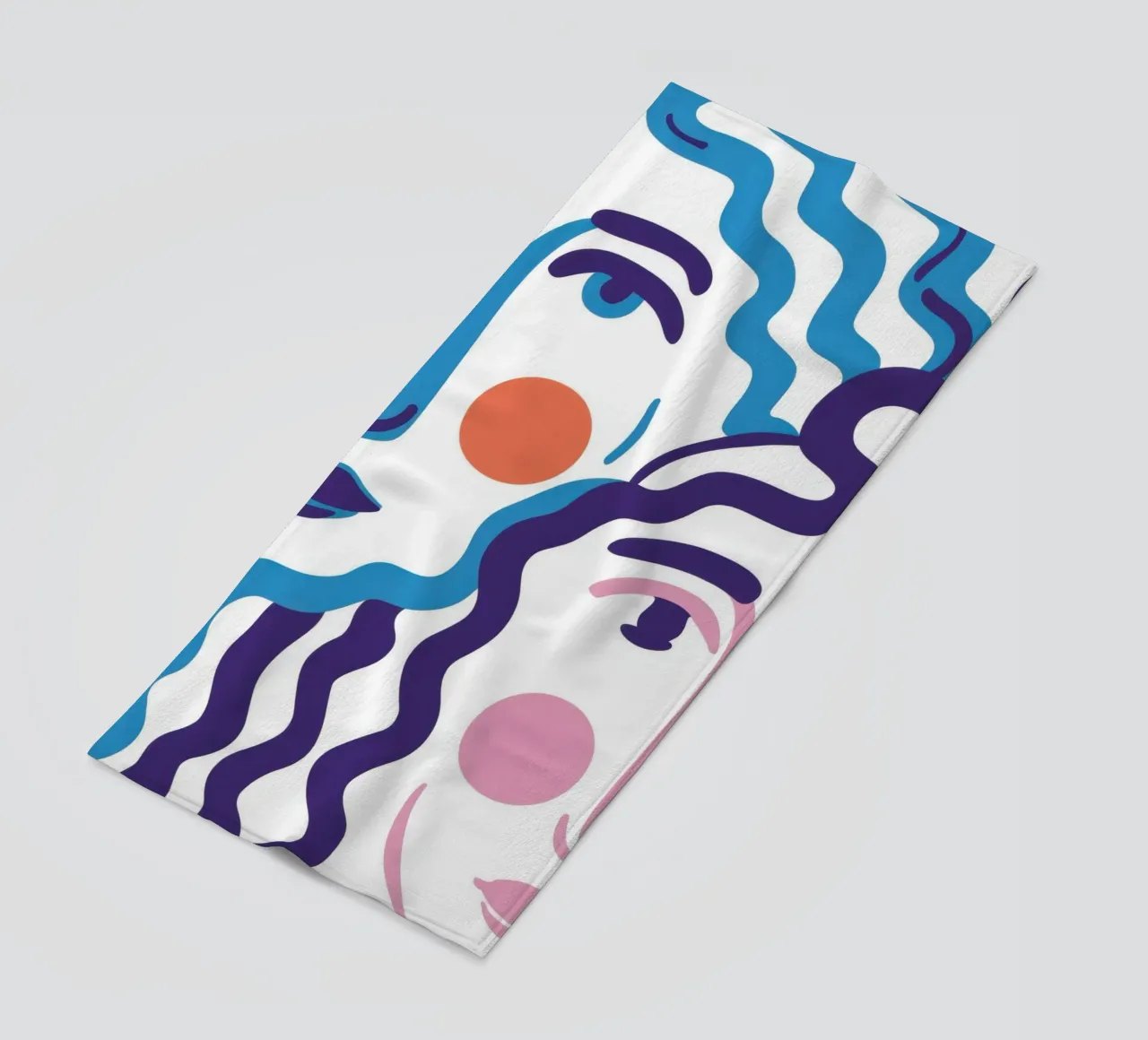 Ritratto a linee ondulate telo mare da Line Fable