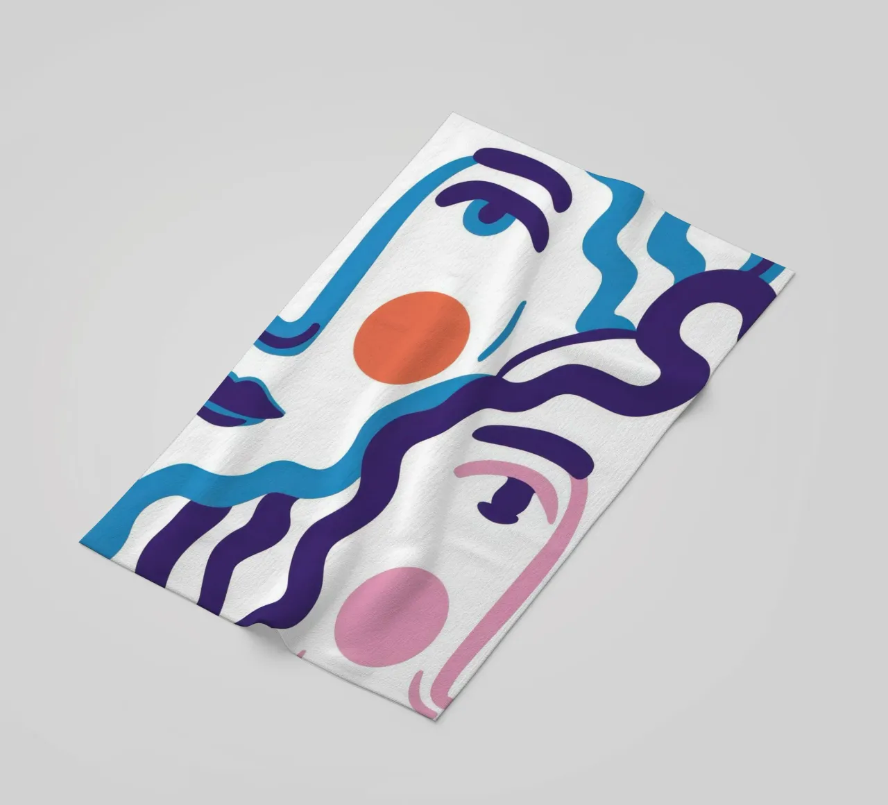 Ritratto a linee ondulate telo mare da Line Fable