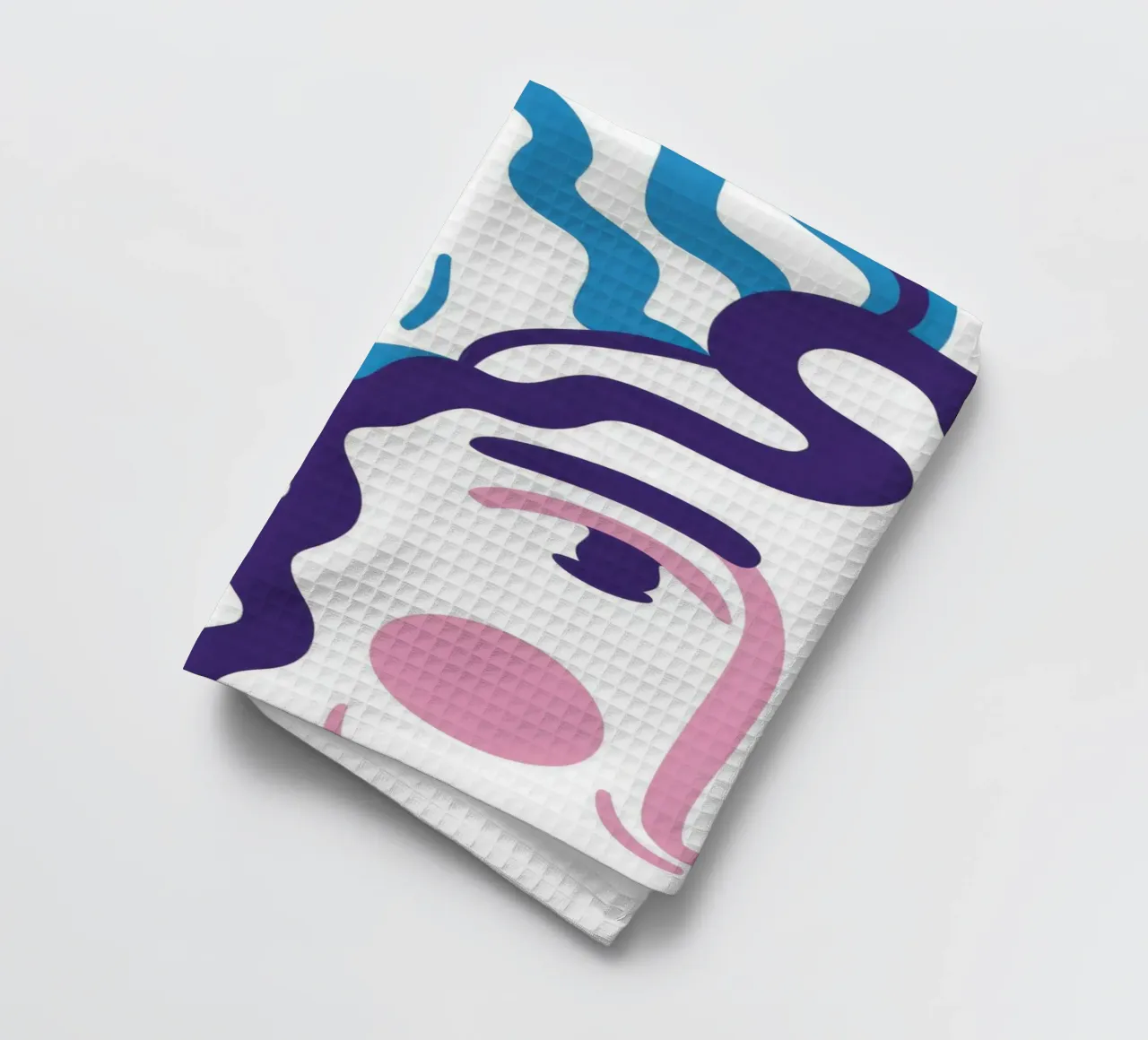 Ritratto a linee ondulate canovaccio da cucina da Line Fable