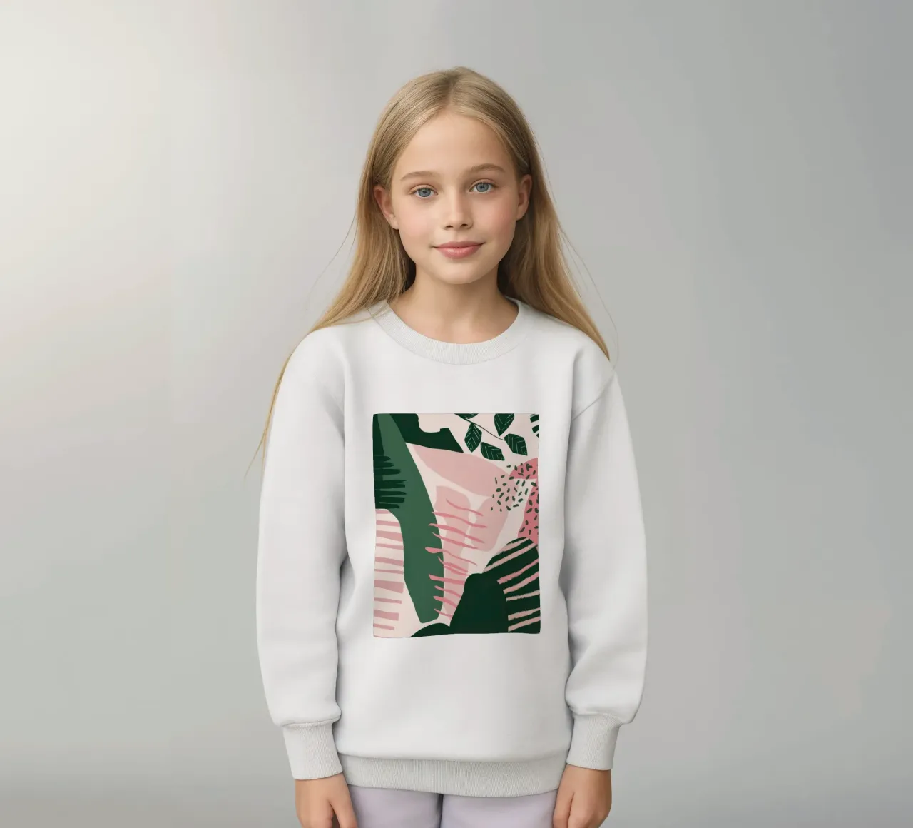 Forma verde astratta felpa bambino da Thistle Bloom
