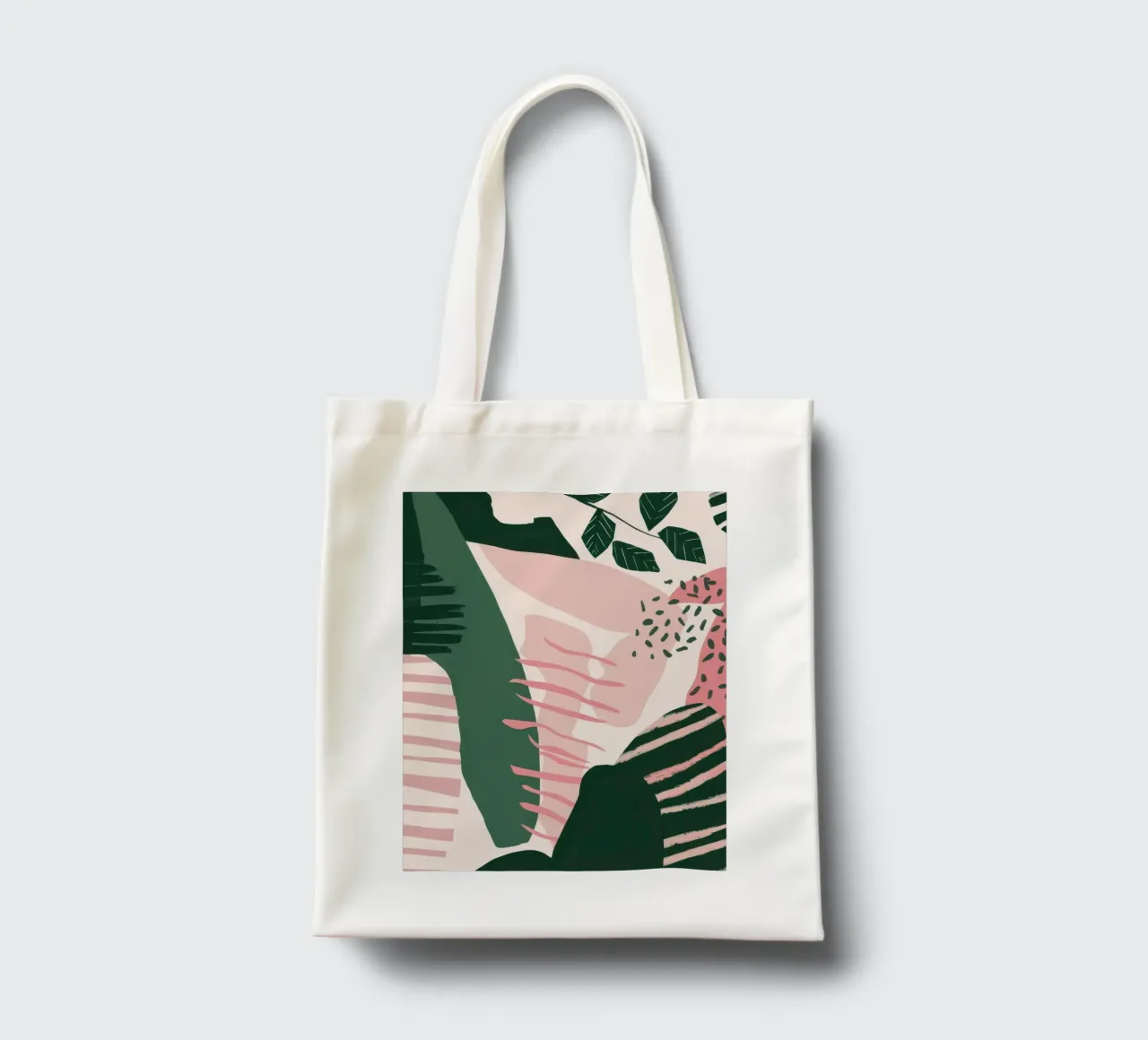 Groene Vorm Abstract jute draagtas van Thistle Bloom