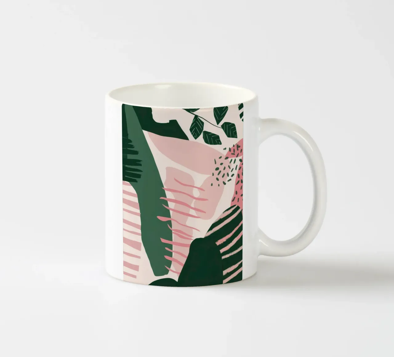 Forma verde astratta tazza in ceramica da Thistle Bloom