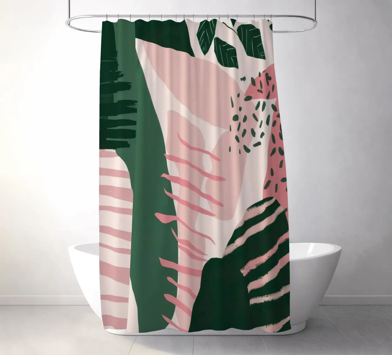 Green Shape Abstract shower curtain by Thistle Bloom