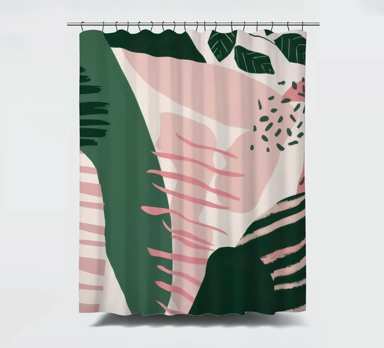 Green Shape Abstract shower curtain by Thistle Bloom
