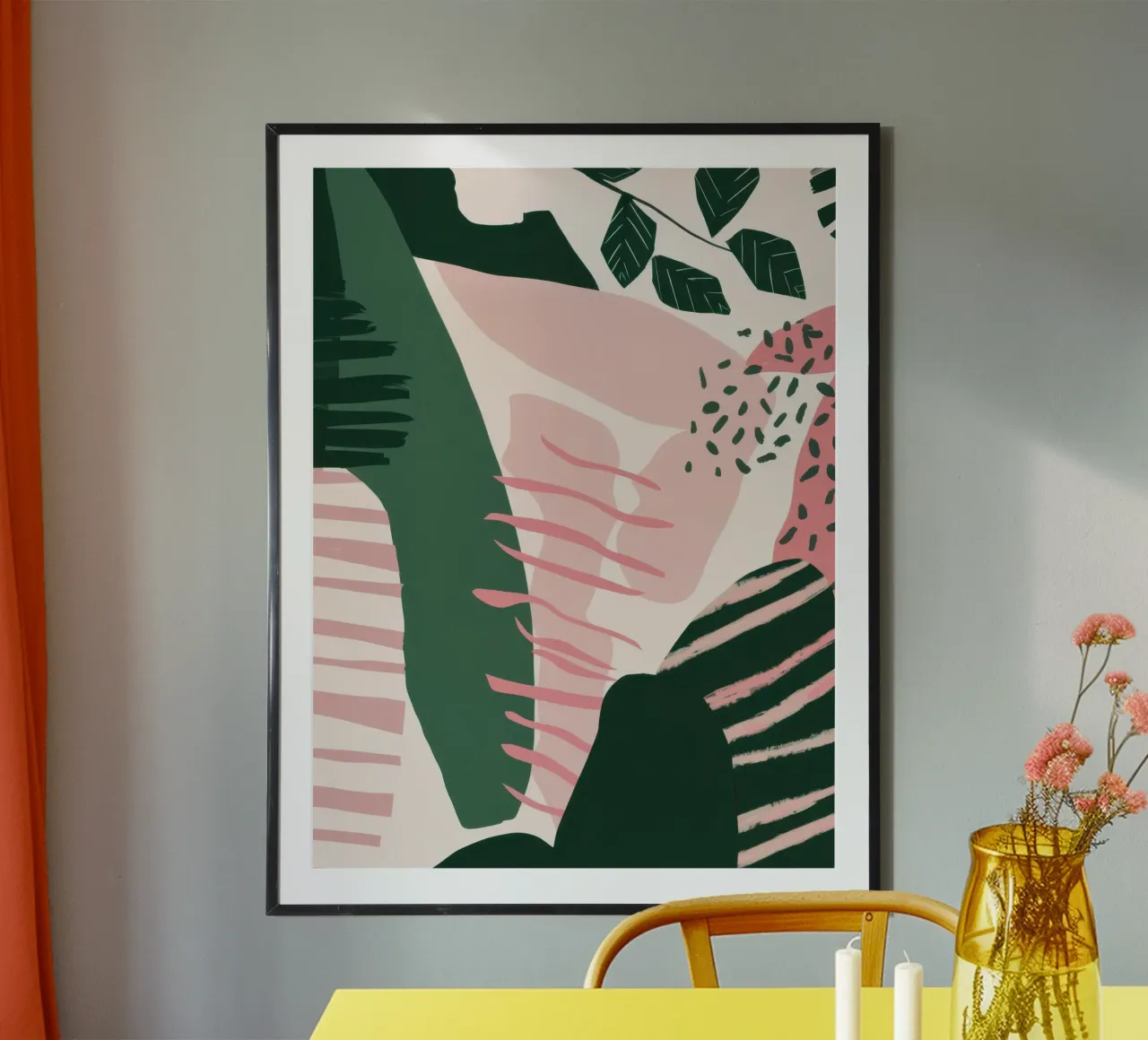 Grüne Form Abstrakt Poster von Thistle Bloom