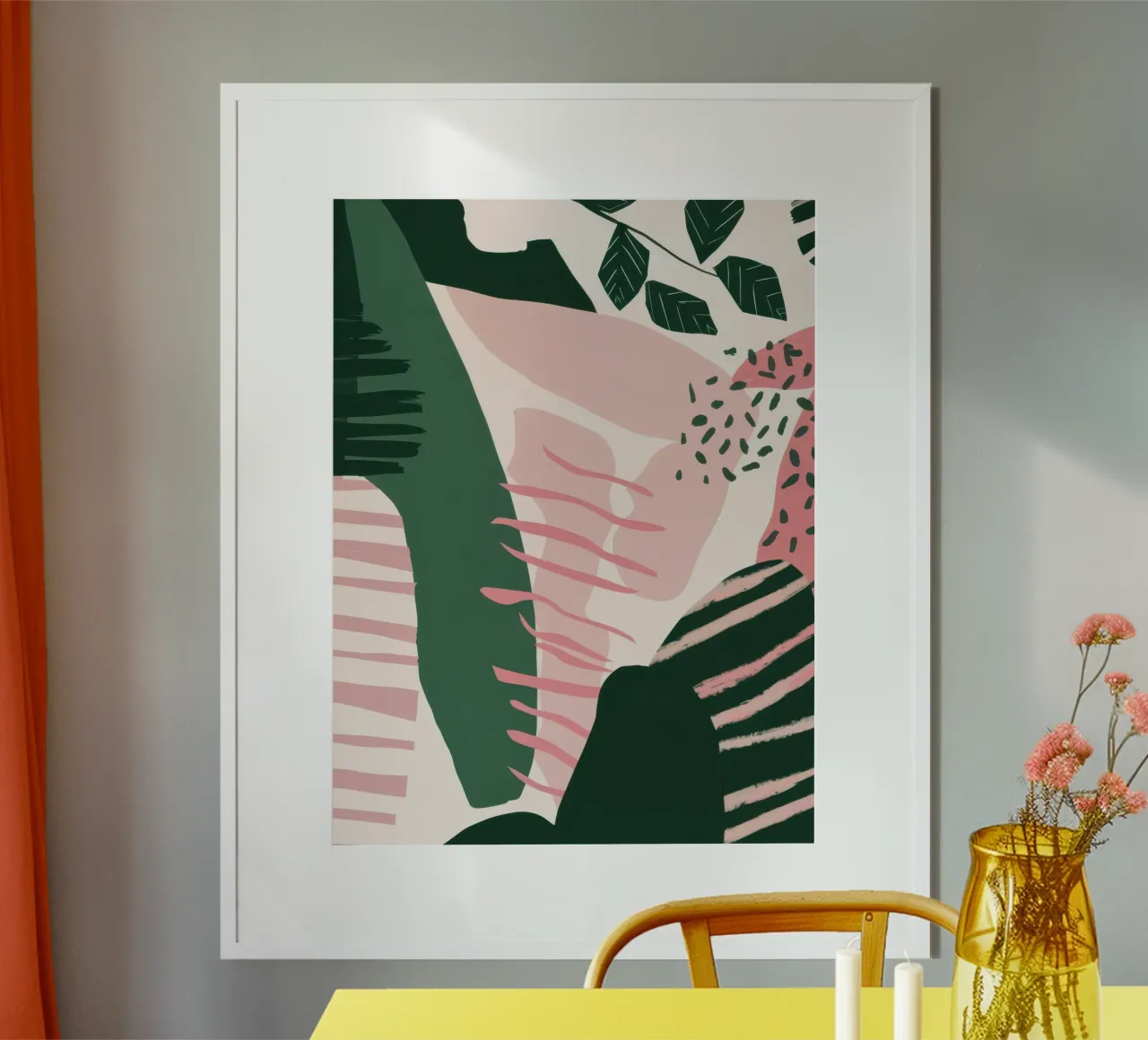 Grüne Form Abstrakt Poster von Thistle Bloom