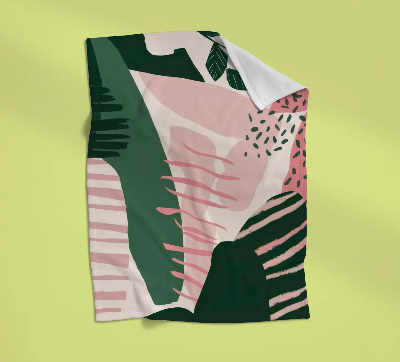 Forma verde astratta coperta in pile da Thistle Bloom