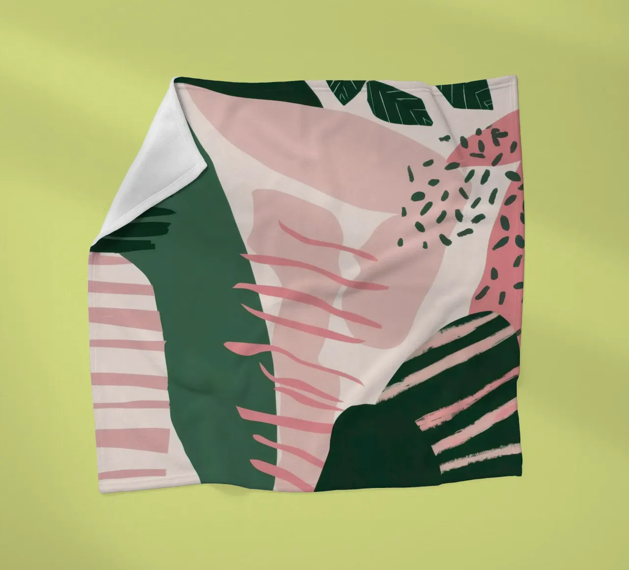 Forma verde astratta coperta in pile da Thistle Bloom