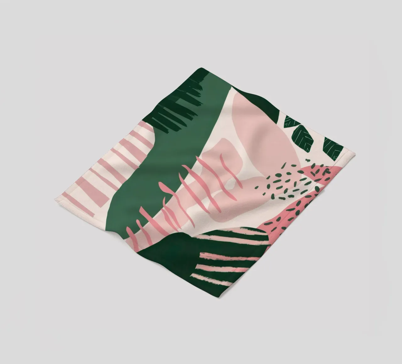Forma verde astratta coperta in pile da Thistle Bloom