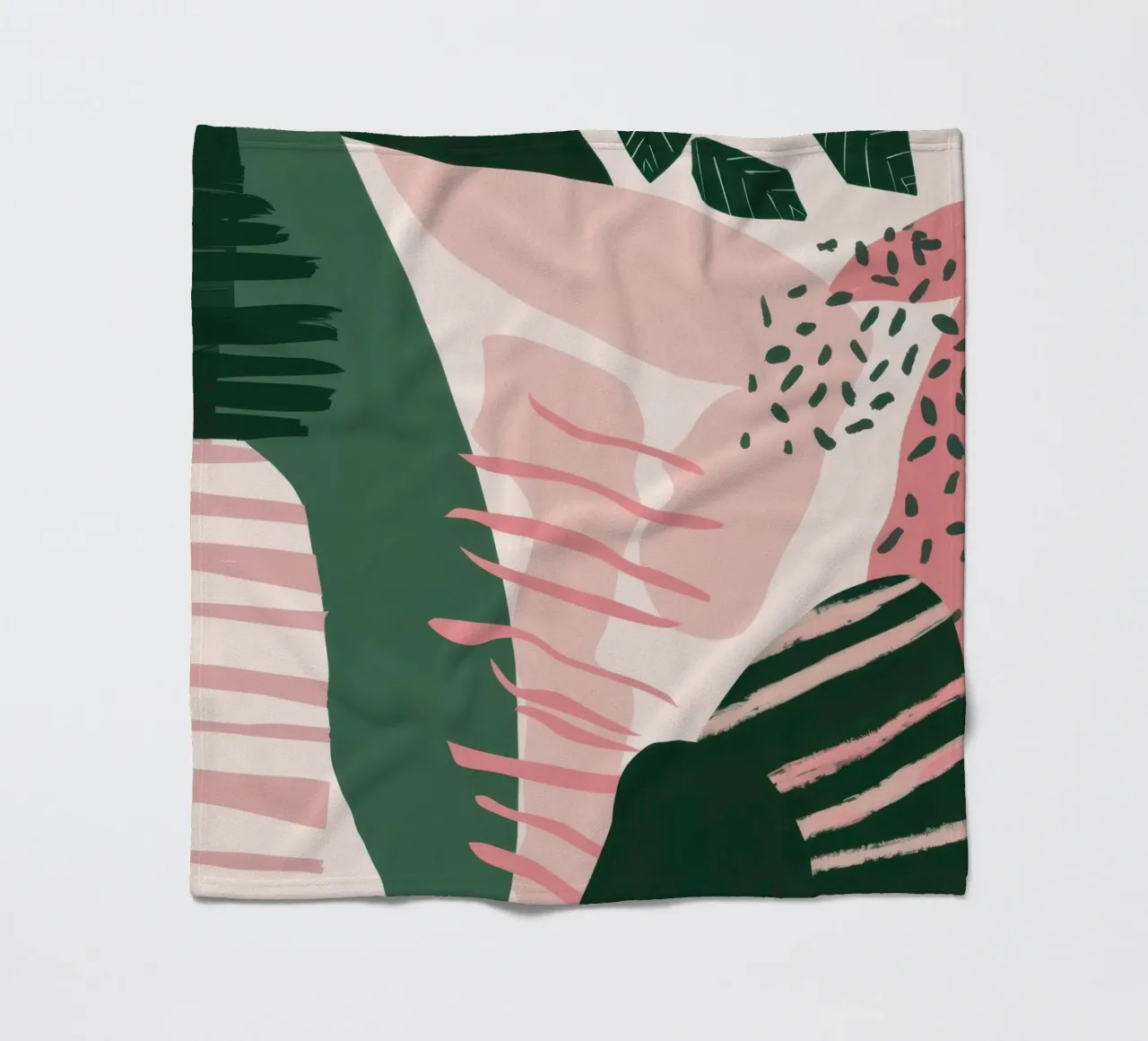 Forma verde astratta coperta in pile da Thistle Bloom