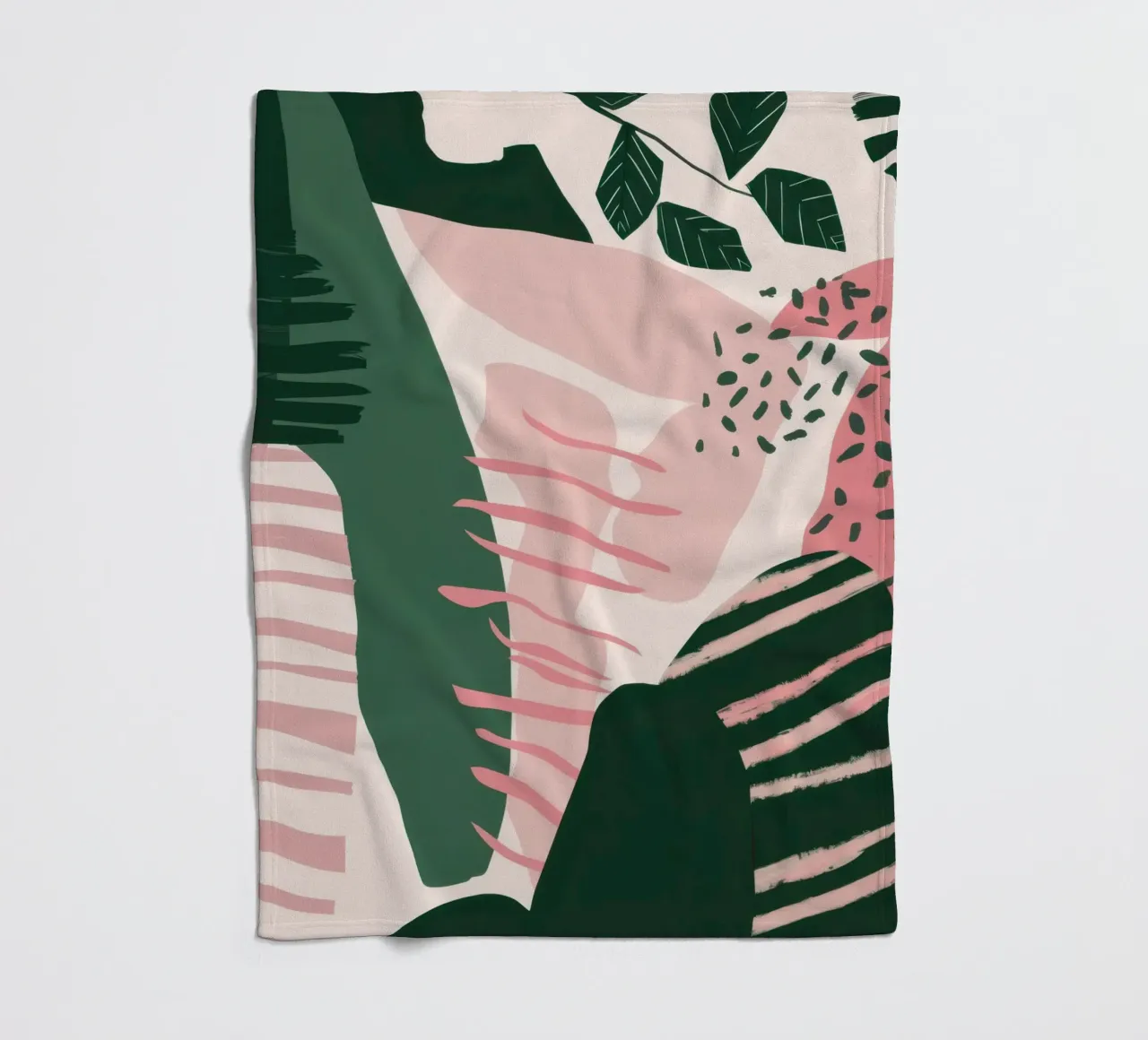 Forma verde astratta coperta in pile da Thistle Bloom