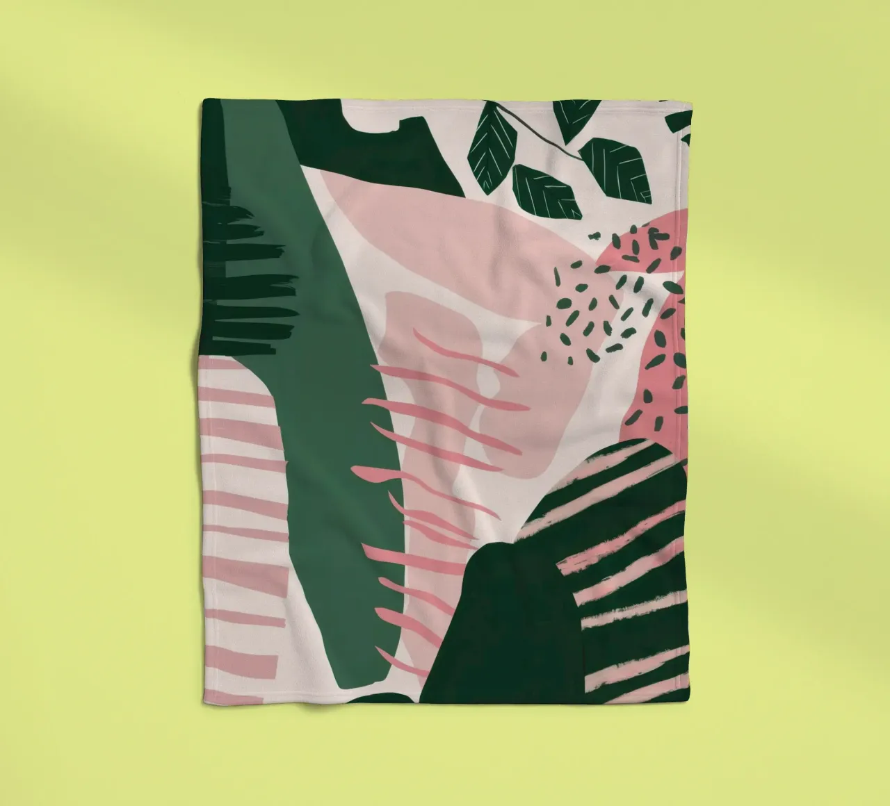 Forma verde astratta coperta in pile da Thistle Bloom