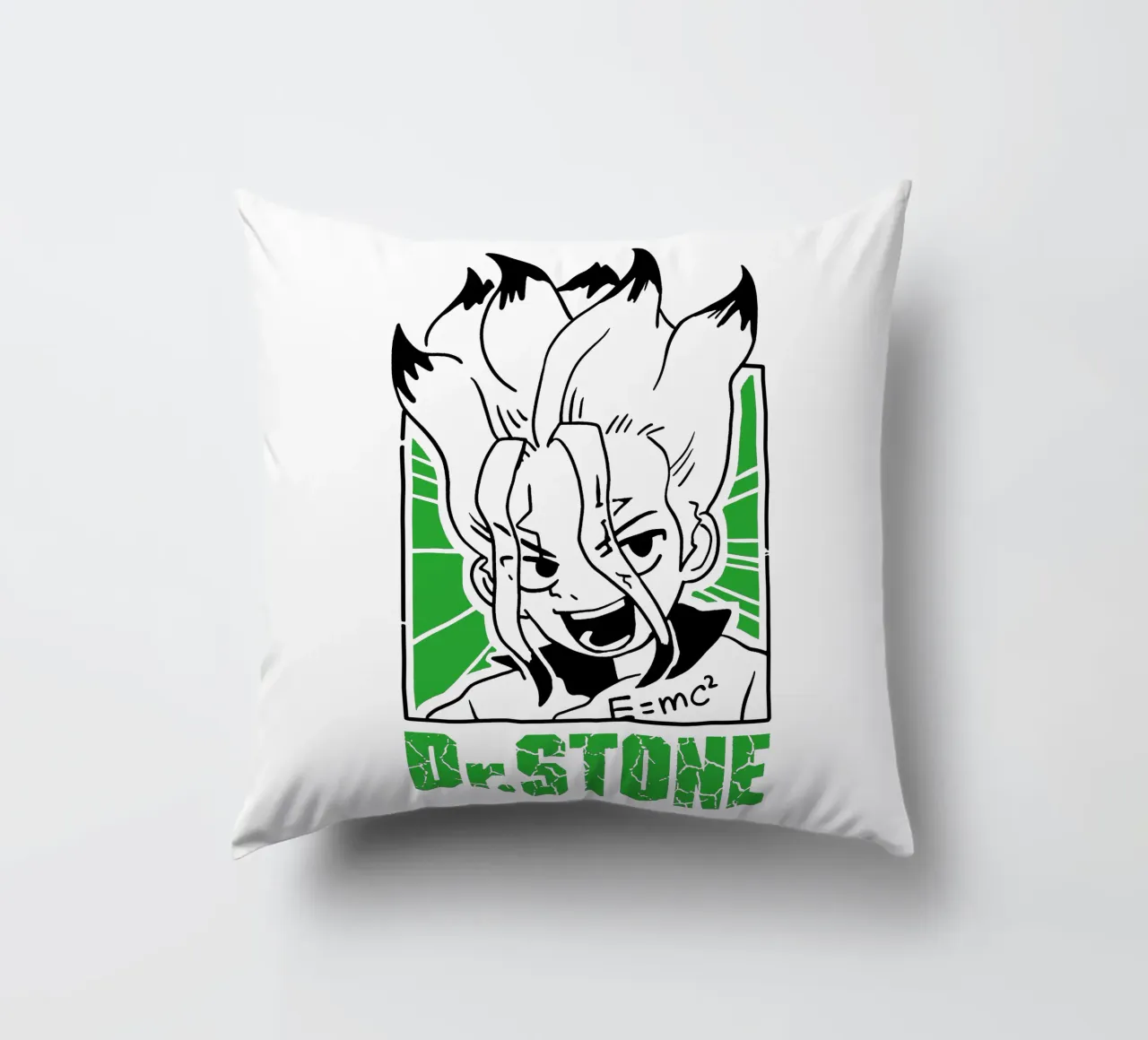 Dr. Stone Season 3 V3 decorative cushion by https://www.juniqe.com/uk/shop/Henndraws