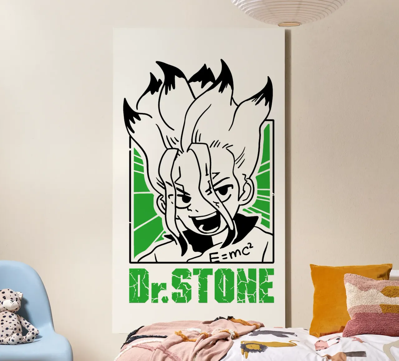 Dr. Stone Temporada 3 V3 lienzo con Marco flotante de https://www.juniqe.com/uk/shop/Henndraws