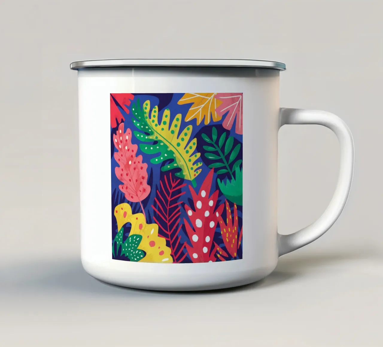 Febbre da giungla cromatica tazza in smalto da Obs Canvas