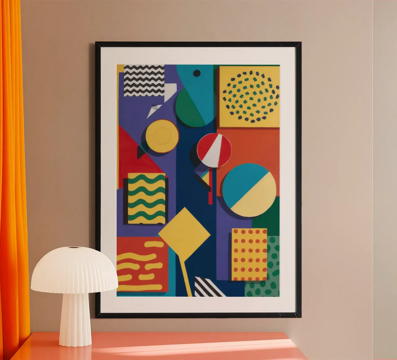 Collage geometrico di giochi carta hahnemühle da Line Fable