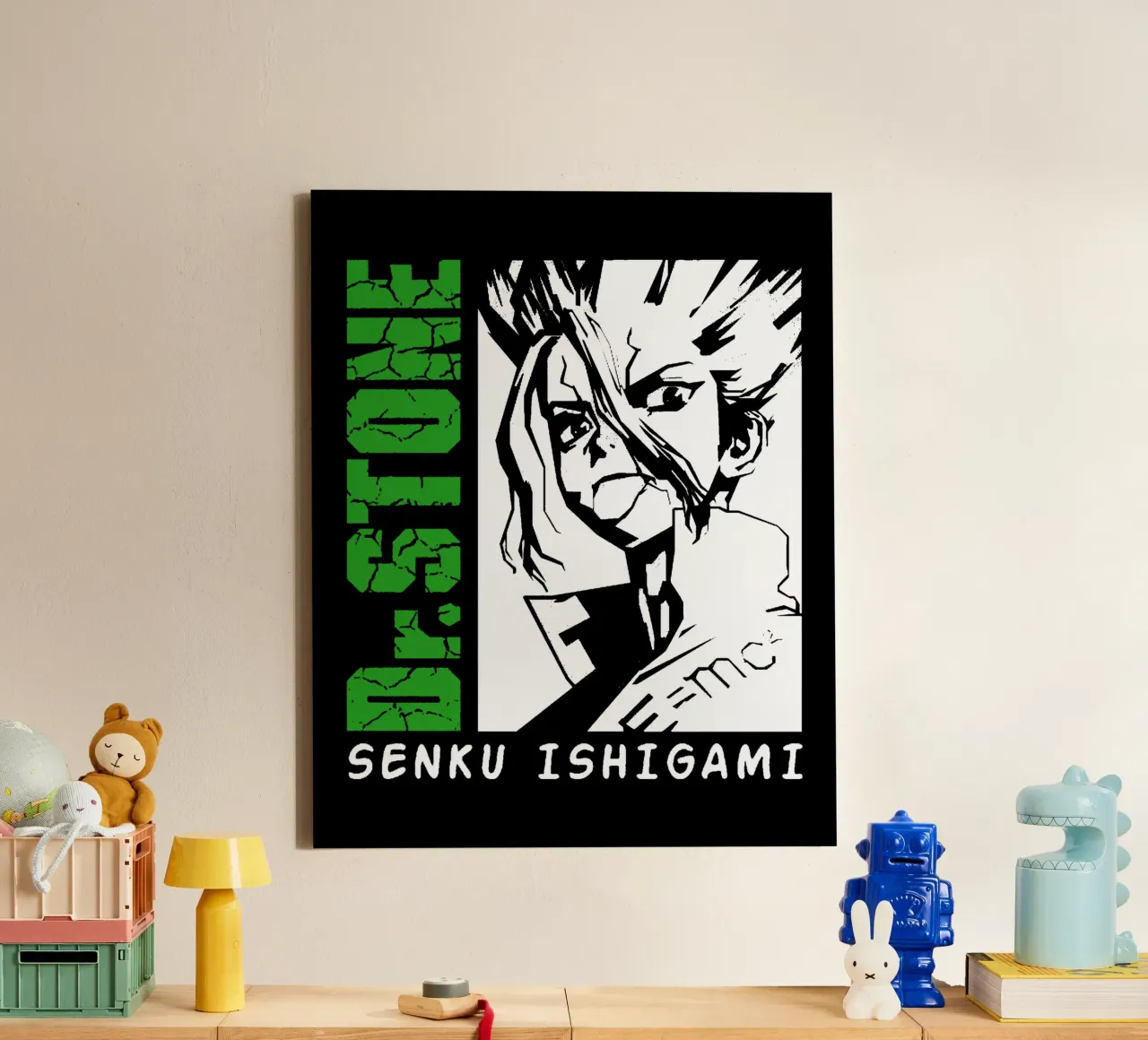 Dr. Stone Stagione 3 V4 tela con Cornice a cassetta da https://www.juniqe.com/uk/shop/Henndraws