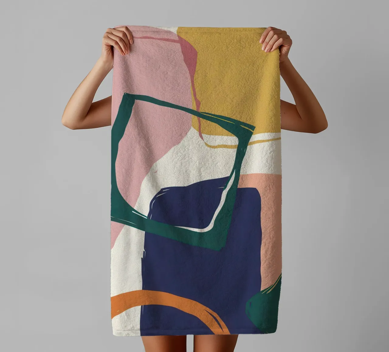 Balanced Forms in Space towel by Thistle Bloom