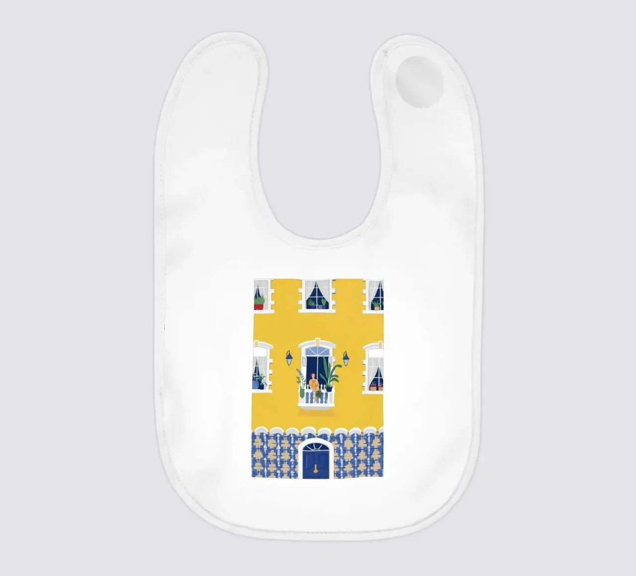 Sunny Yellow Facade baby bib by Frosh Pallete