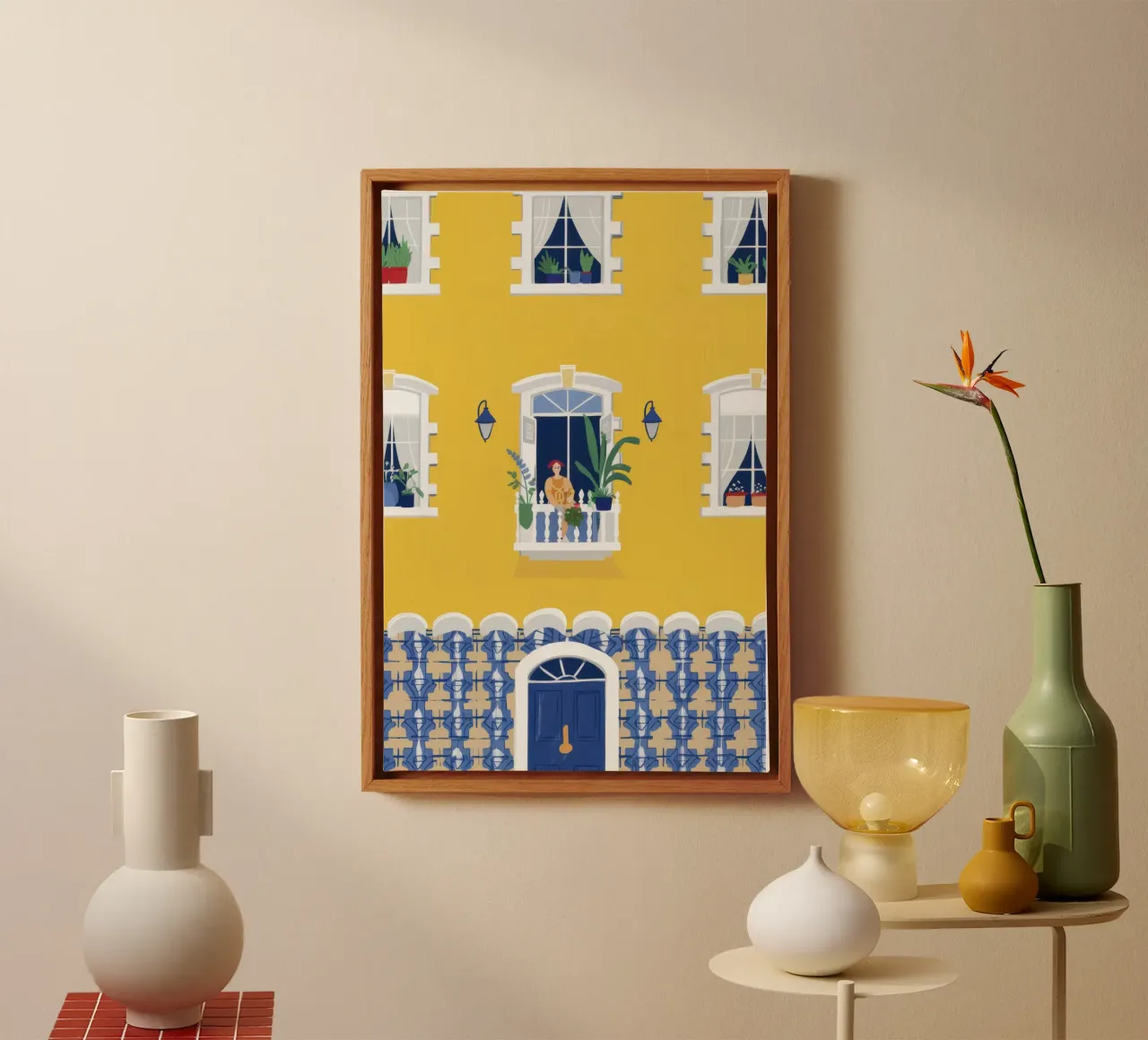 Sunny Yellow Facade canvas by Frosh Pallete