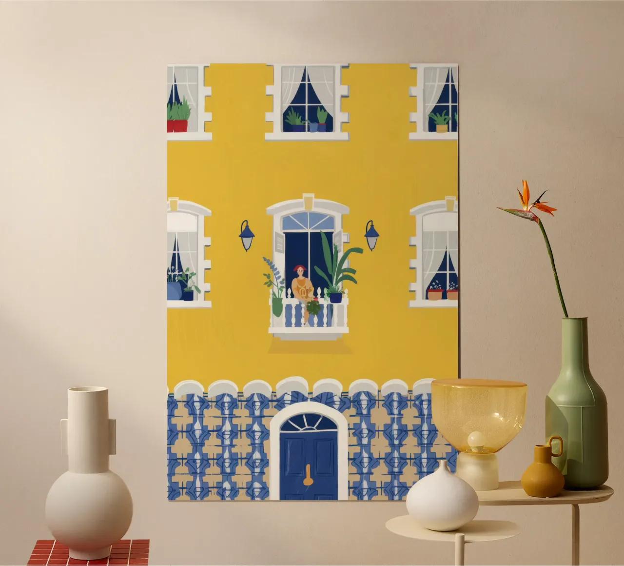 Façade jaune ensoleillée hahnemühle de Frosh Pallete