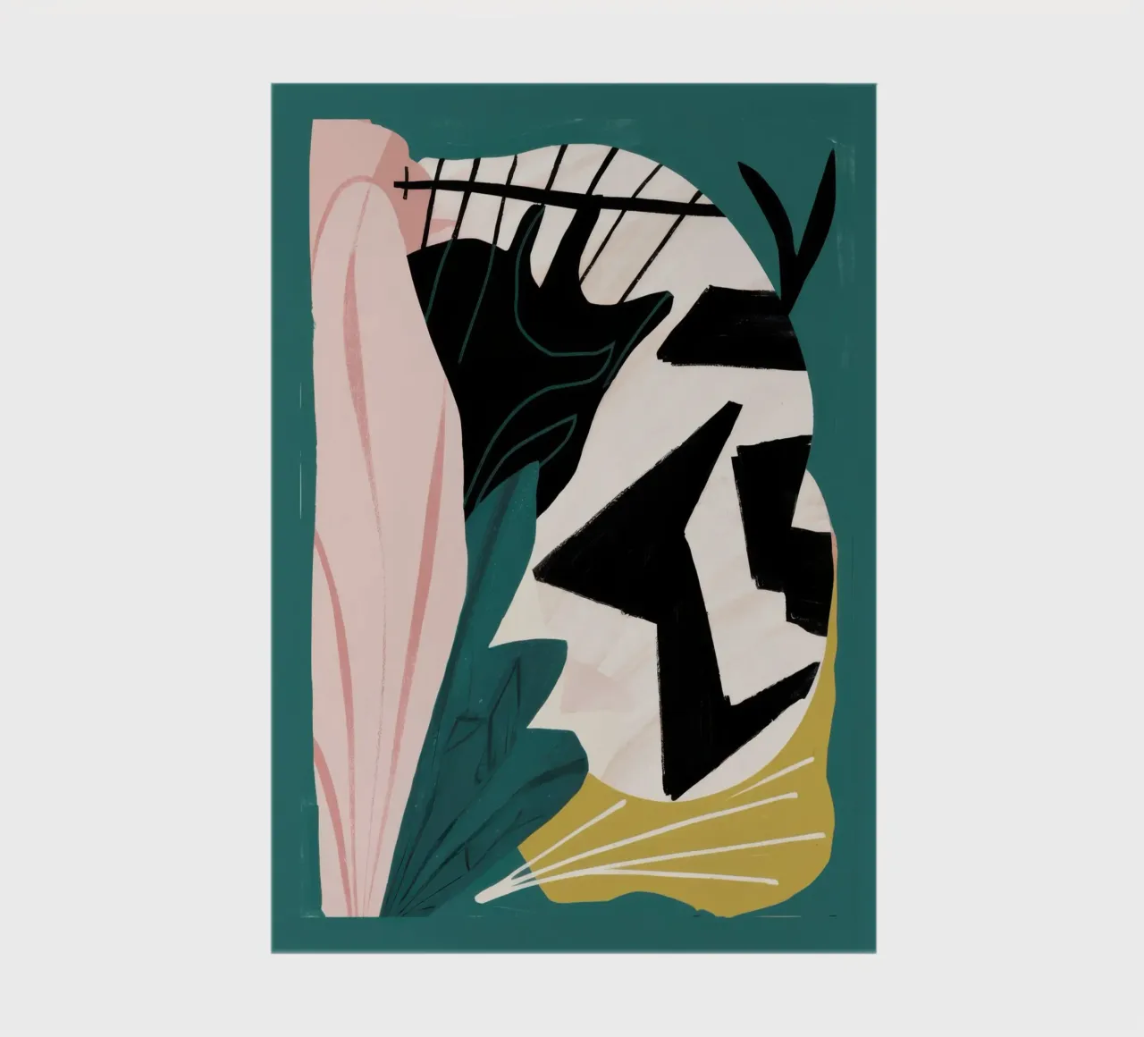 Moody Leaf Abstract notebook by Line Fable