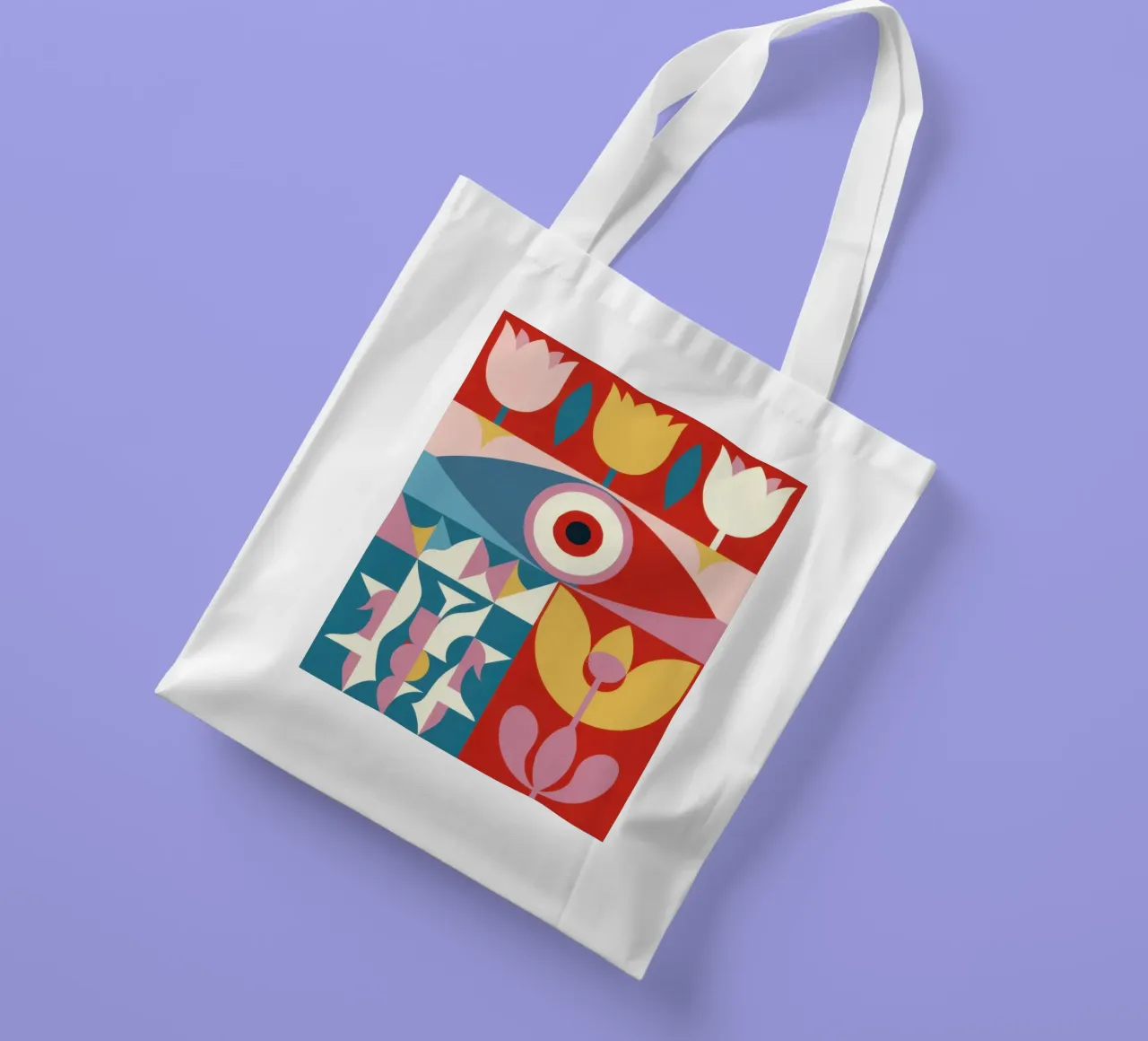 Visione floreale borsa in juta da Obs Canvas