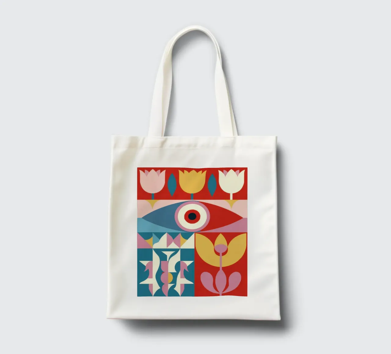 Visione floreale borsa in juta da Obs Canvas