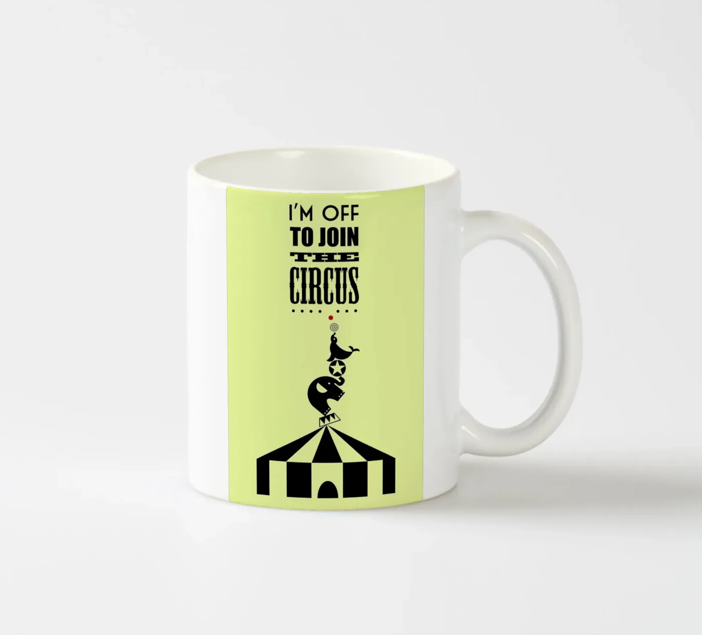 Circus ceramic mug by Trabolt Design