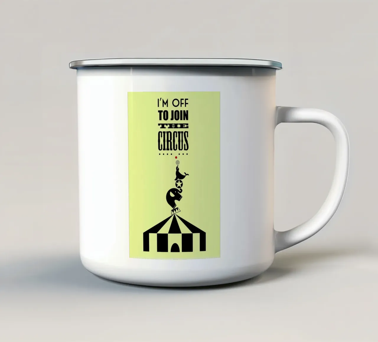Circus tazza in smalto da Trabolt Design