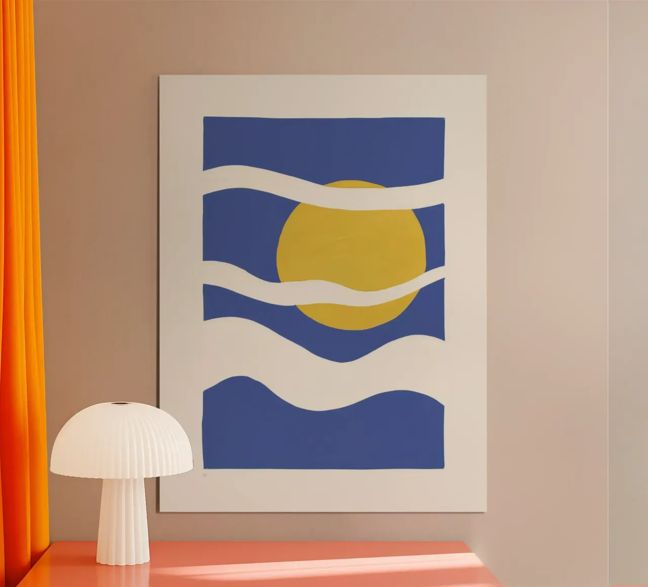 Mare e sole minimalista poster con telaio in alluminio da Thistle Bloom