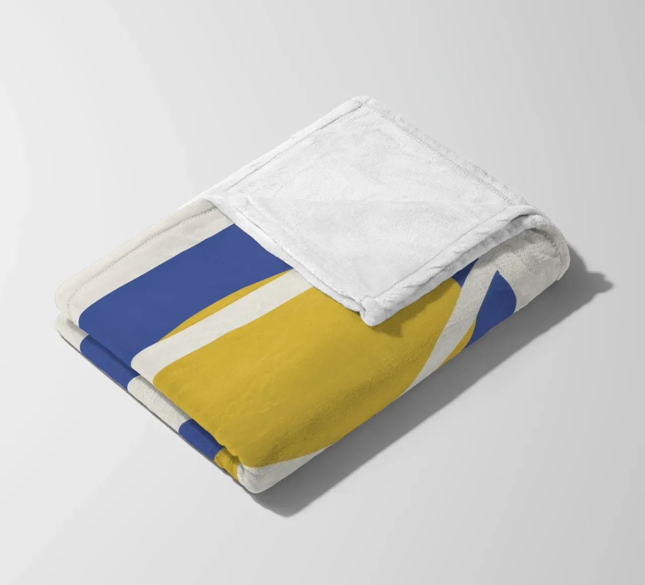 Minimalist Sea and Sun fleece blanket by Thistle Bloom