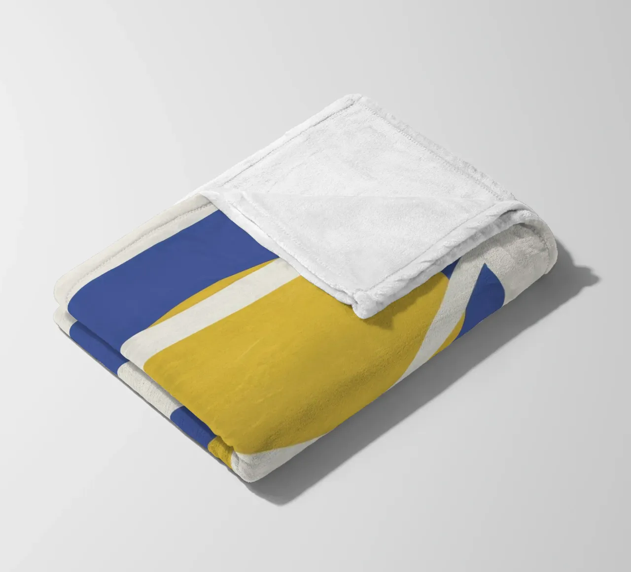 Minimalist Sea and Sun fleece blanket by Thistle Bloom