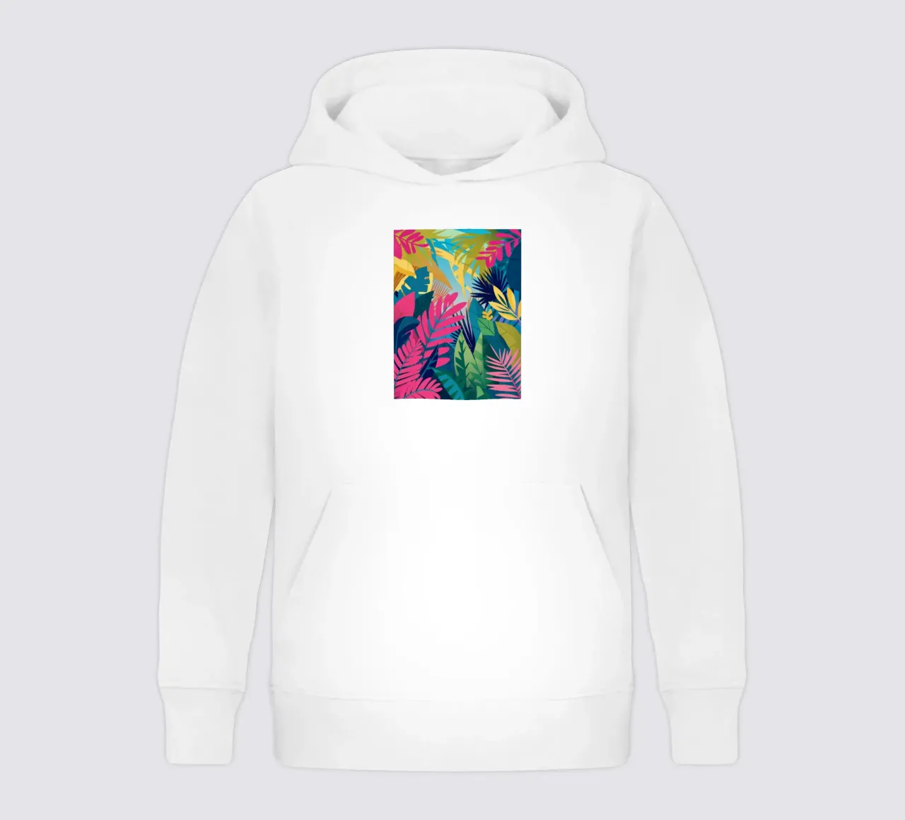 Hot Pink Jungle kids hoodie by Frosh Pallete