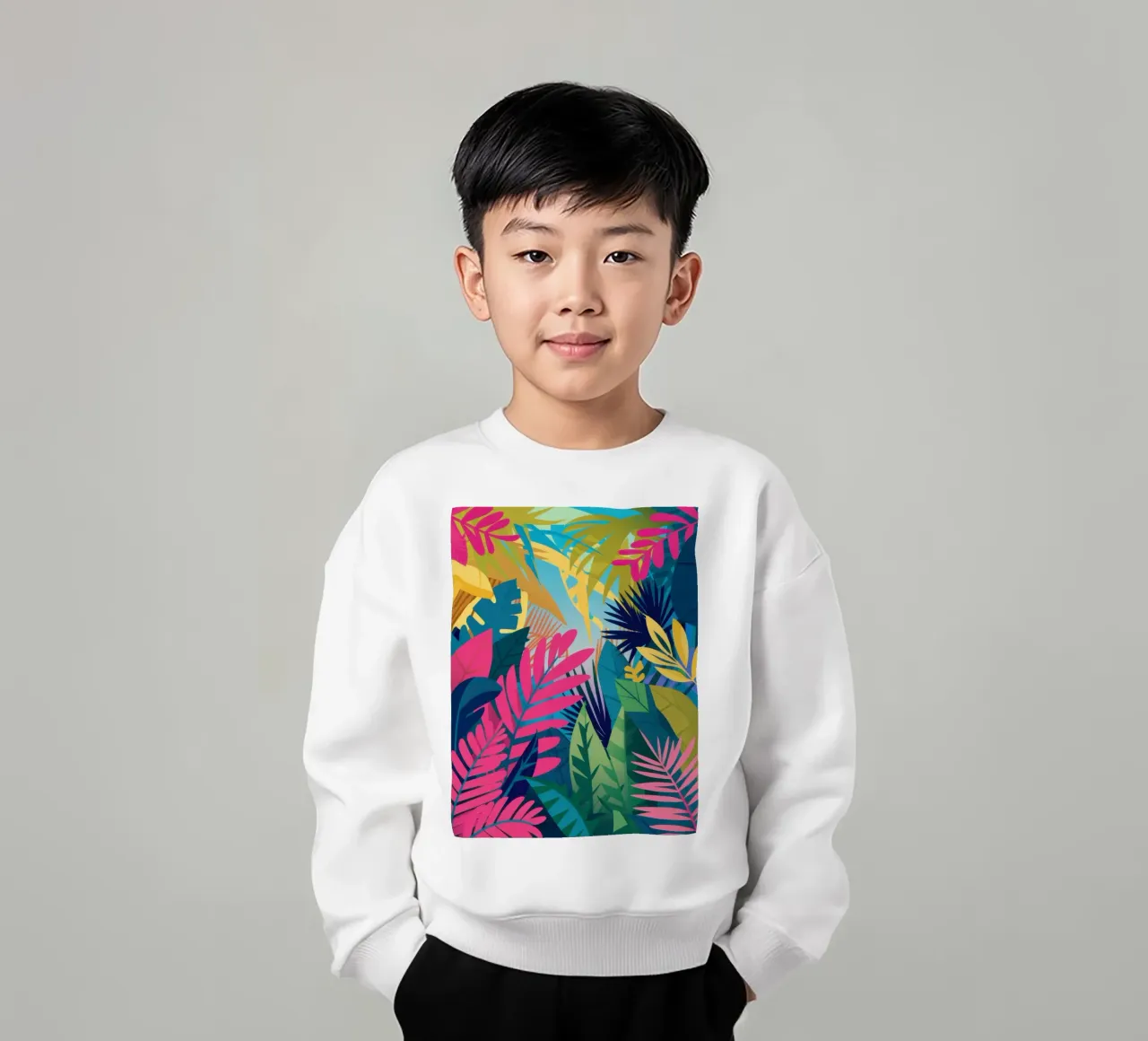 Jungla rosa ardiente sudadera para niño de Frosh Pallete