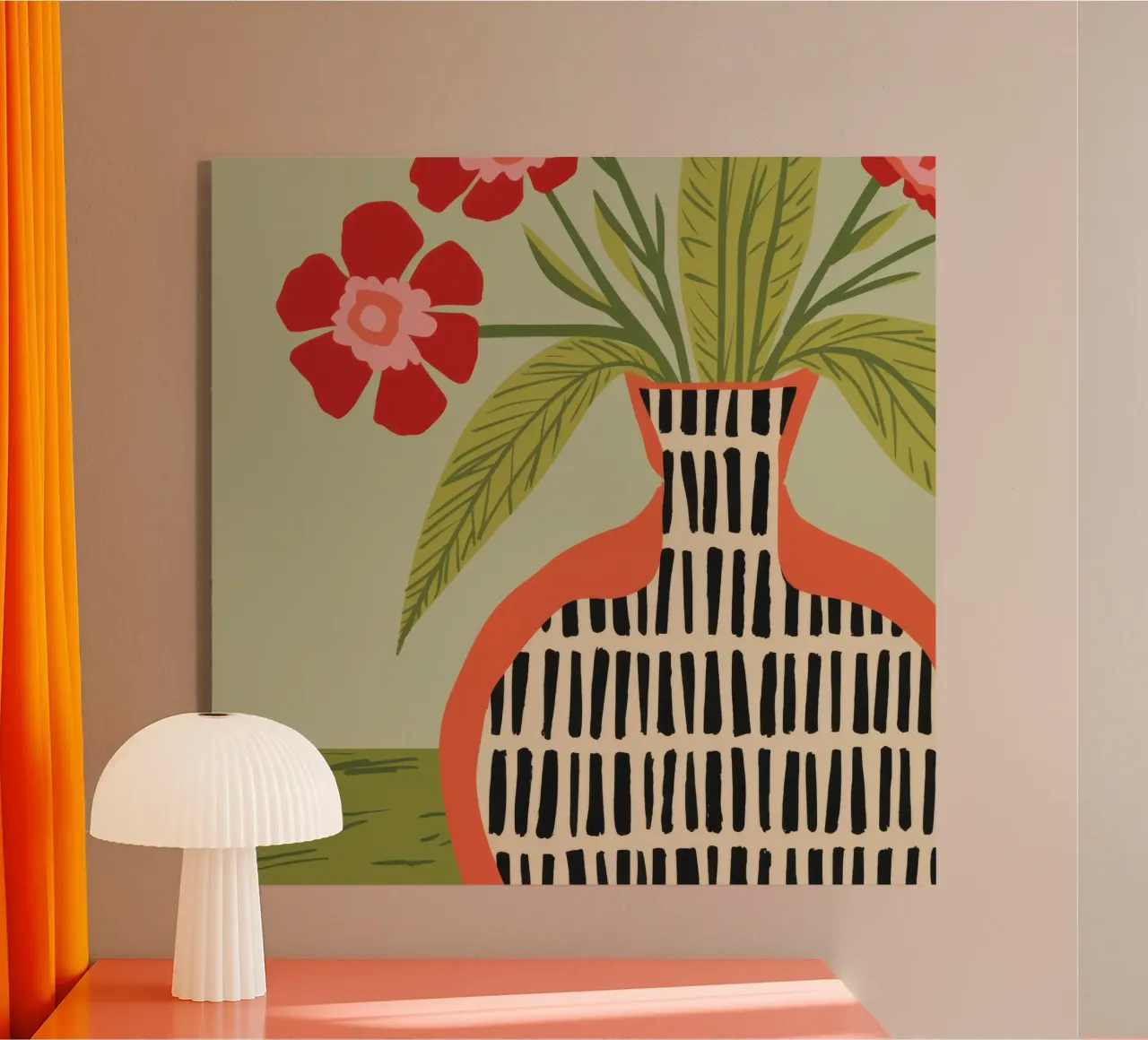 Fiori in vaso a righe plexiglass da Line Fable