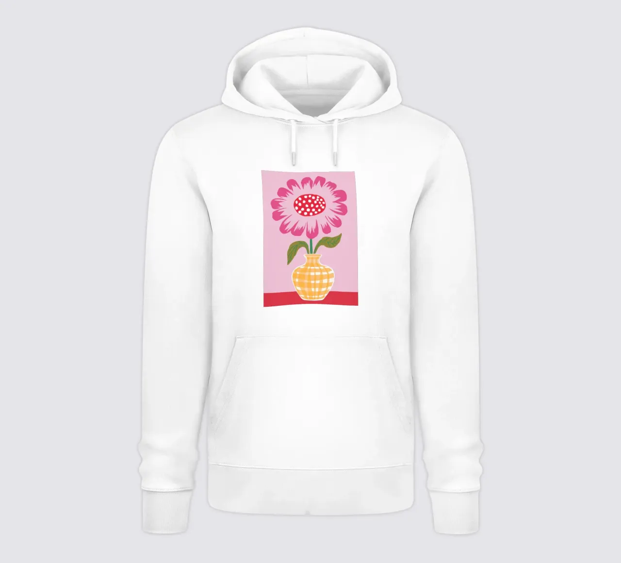 Semplice fiore rosa felpa con cappuccio da Obs Canvas