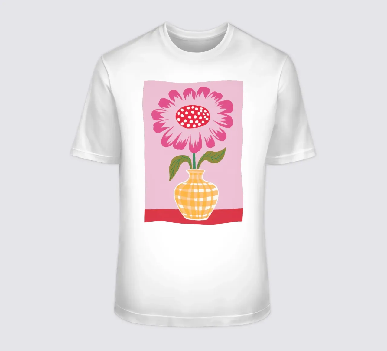 Semplice fiore rosa t-shirt da Obs Canvas