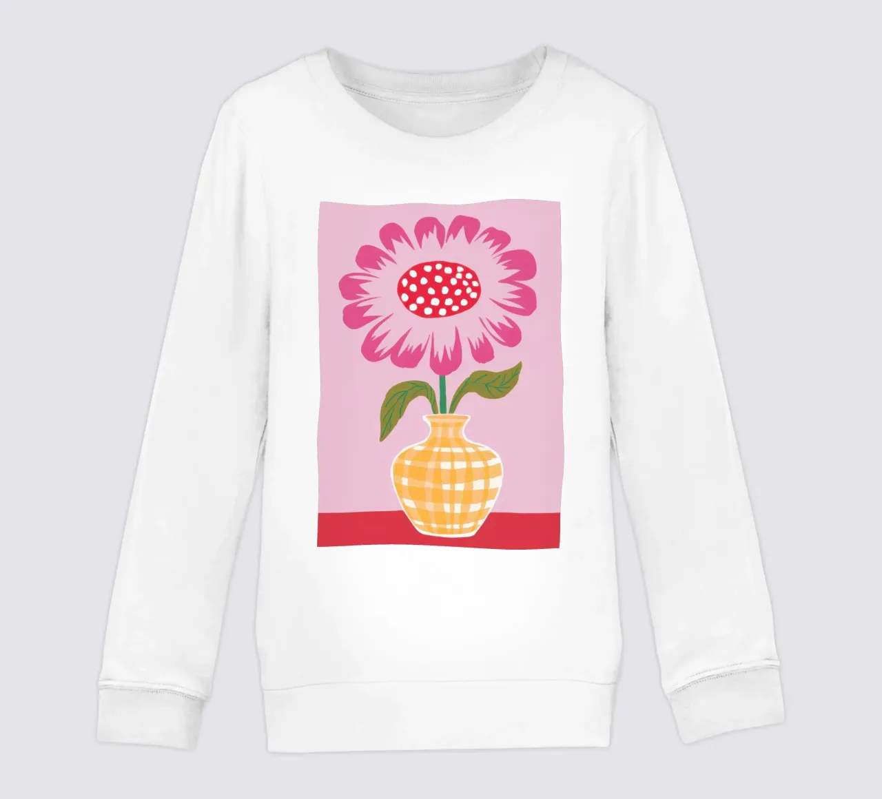 Semplice fiore rosa felpa bambino da Obs Canvas