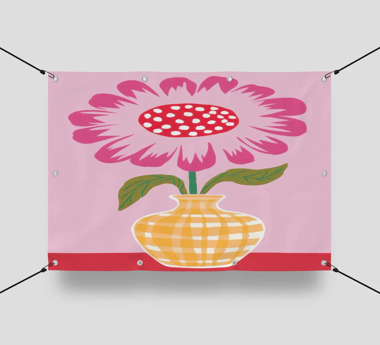 Semplice fiore rosa telo in pvc da Obs Canvas