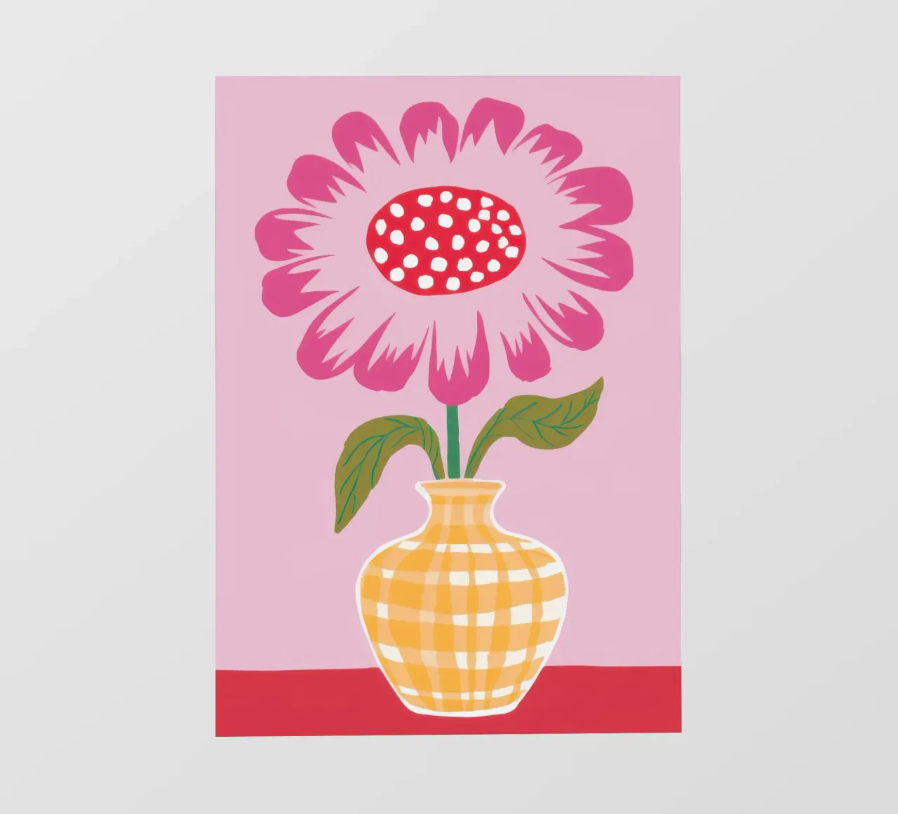 Semplice fiore rosa telo in pvc da Obs Canvas