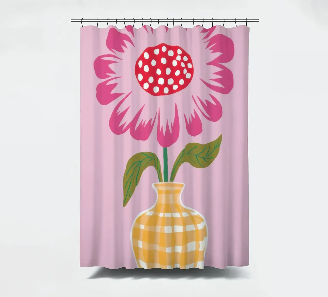 Semplice fiore rosa tenda da doccia da Obs Canvas