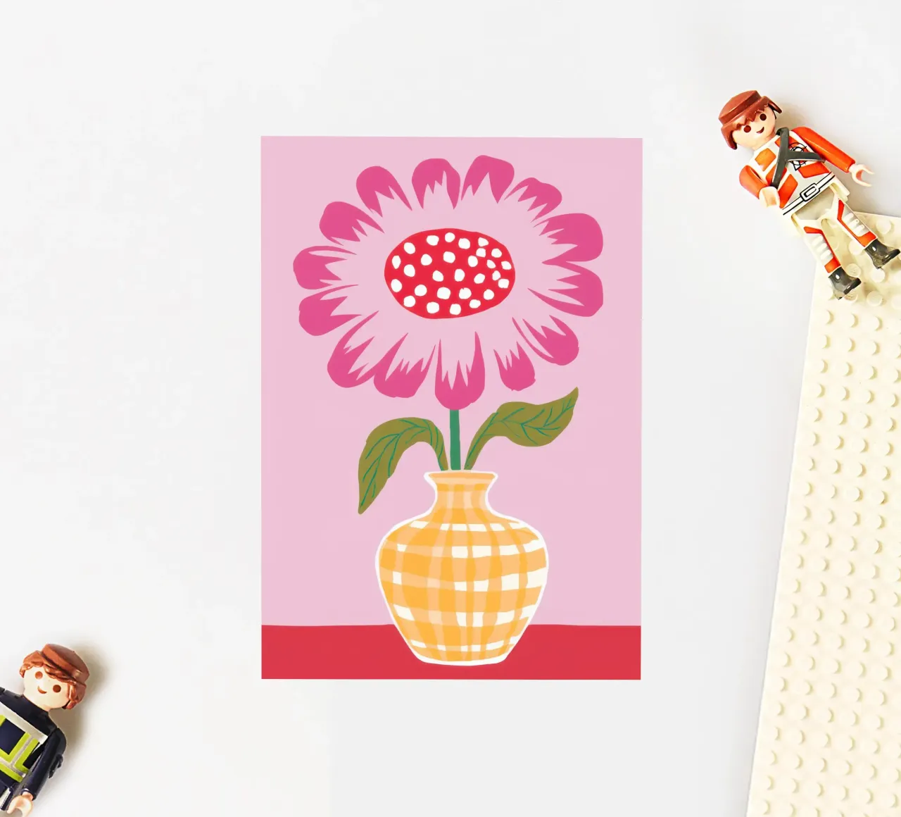 Semplice fiore rosa adesivo da Obs Canvas