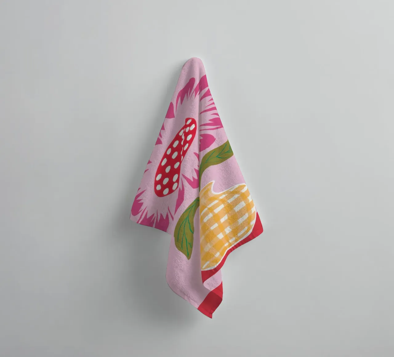 Semplice fiore rosa asciugamano da bagno da Obs Canvas