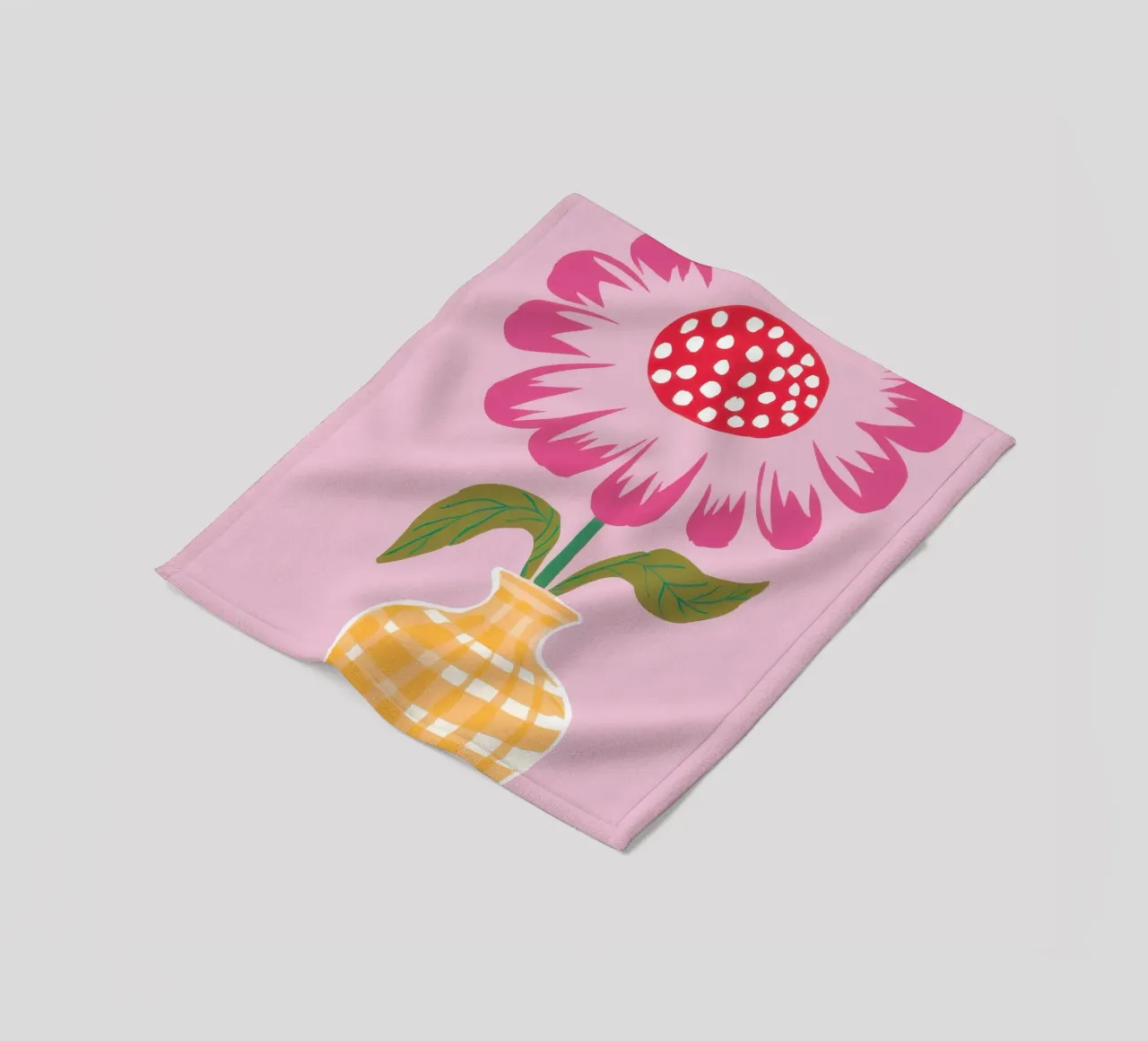 Semplice fiore rosa coperta in pile da Obs Canvas