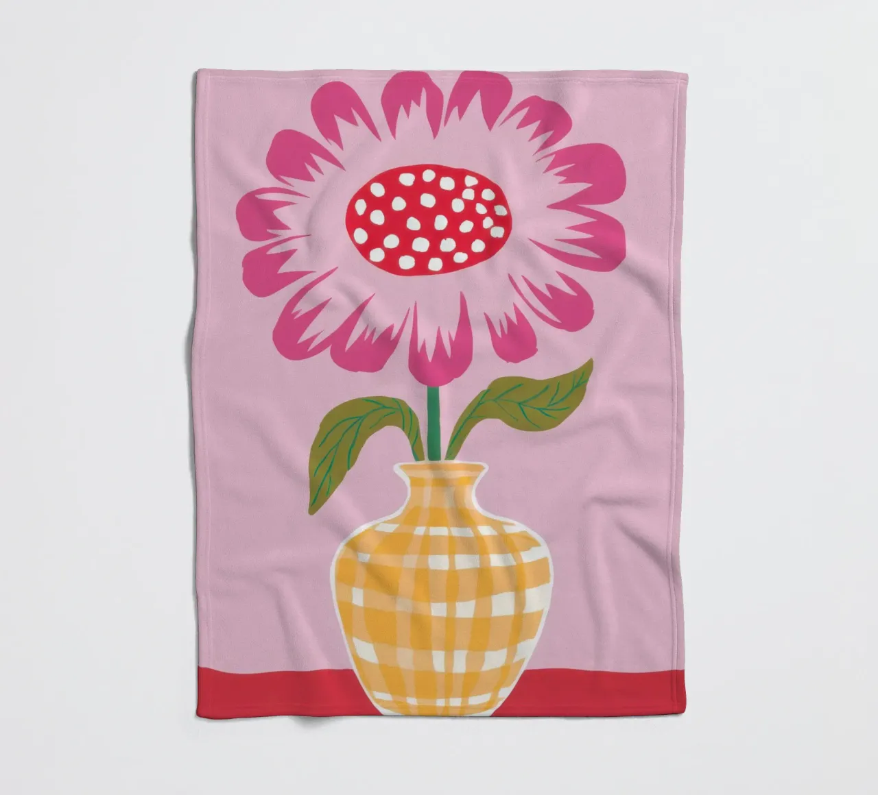 Semplice fiore rosa coperta in pile da Obs Canvas