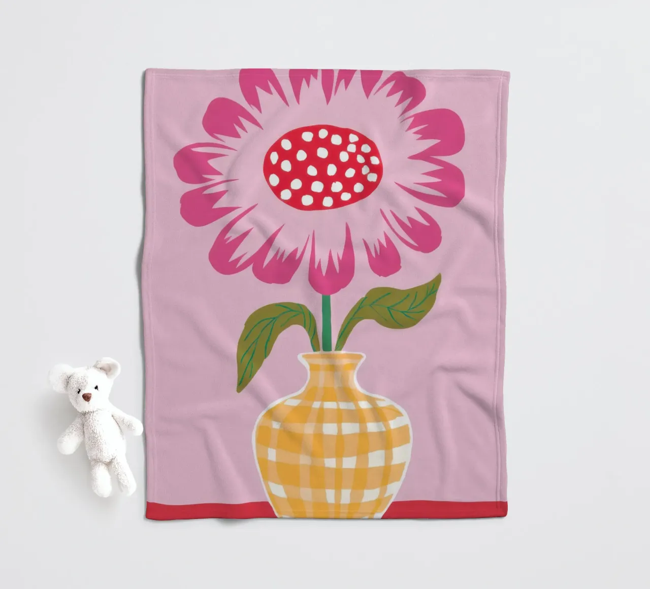 Semplice fiore rosa coperta in pile da Obs Canvas