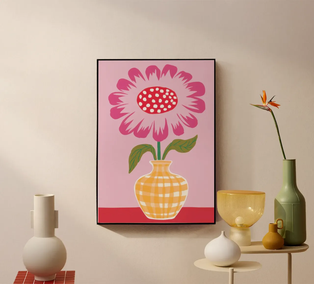 Semplice fiore rosa plexiglass da Obs Canvas